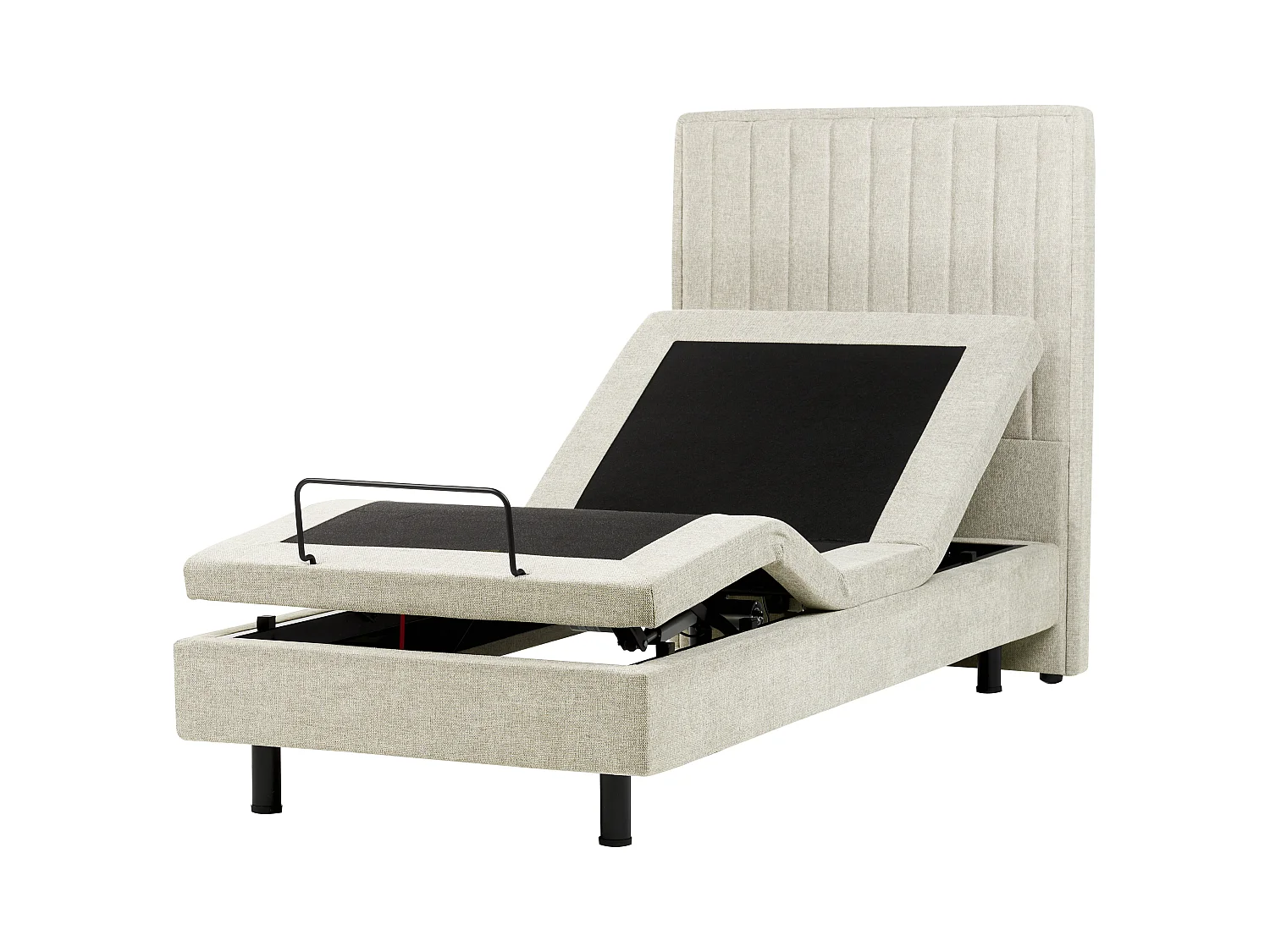 Lit réglable Tissu DUKE II 90 x 200 cm Beige