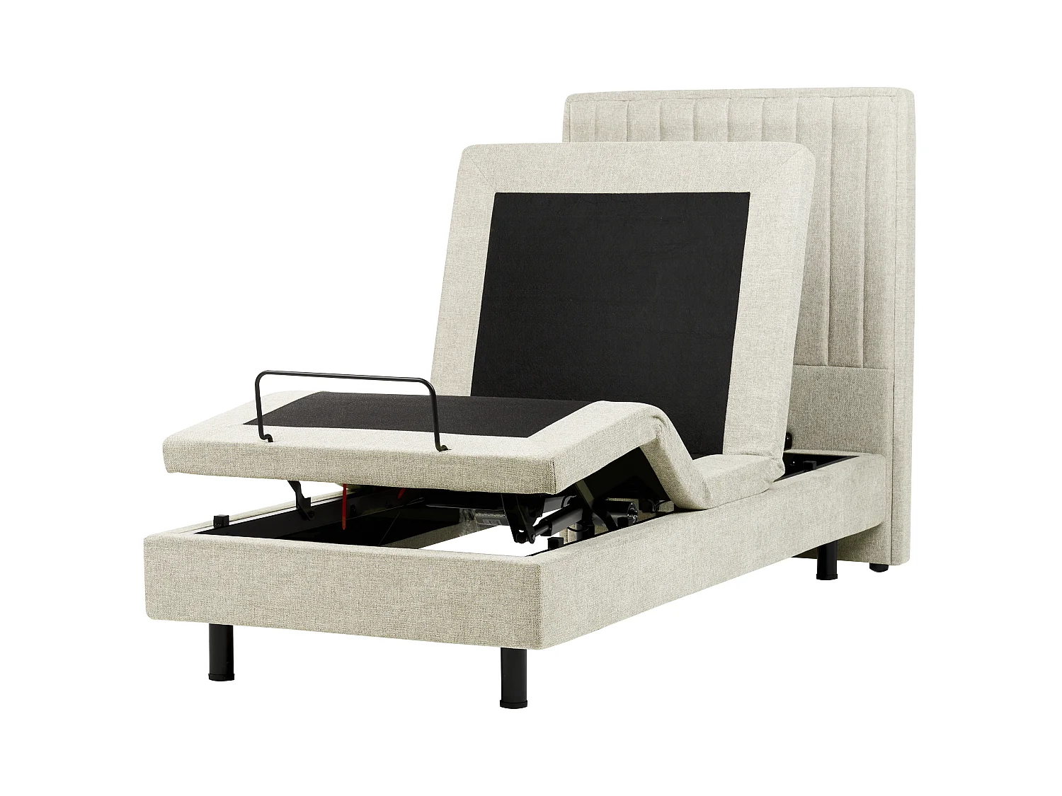 Lit réglable Tissu DUKE II 90 x 200 cm Beige