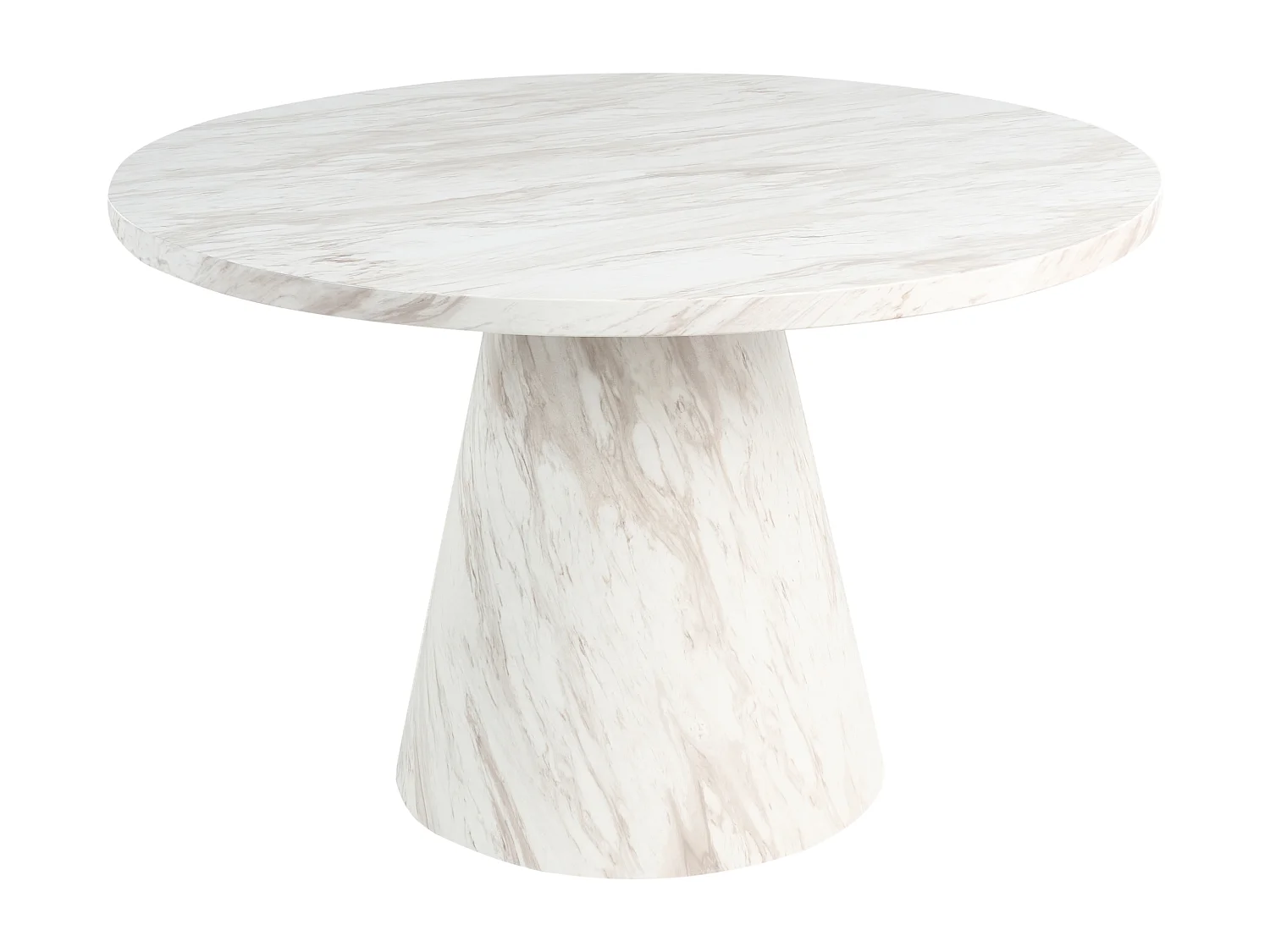 Table de repas MERE Marbre blanc 120 cm 120 cm