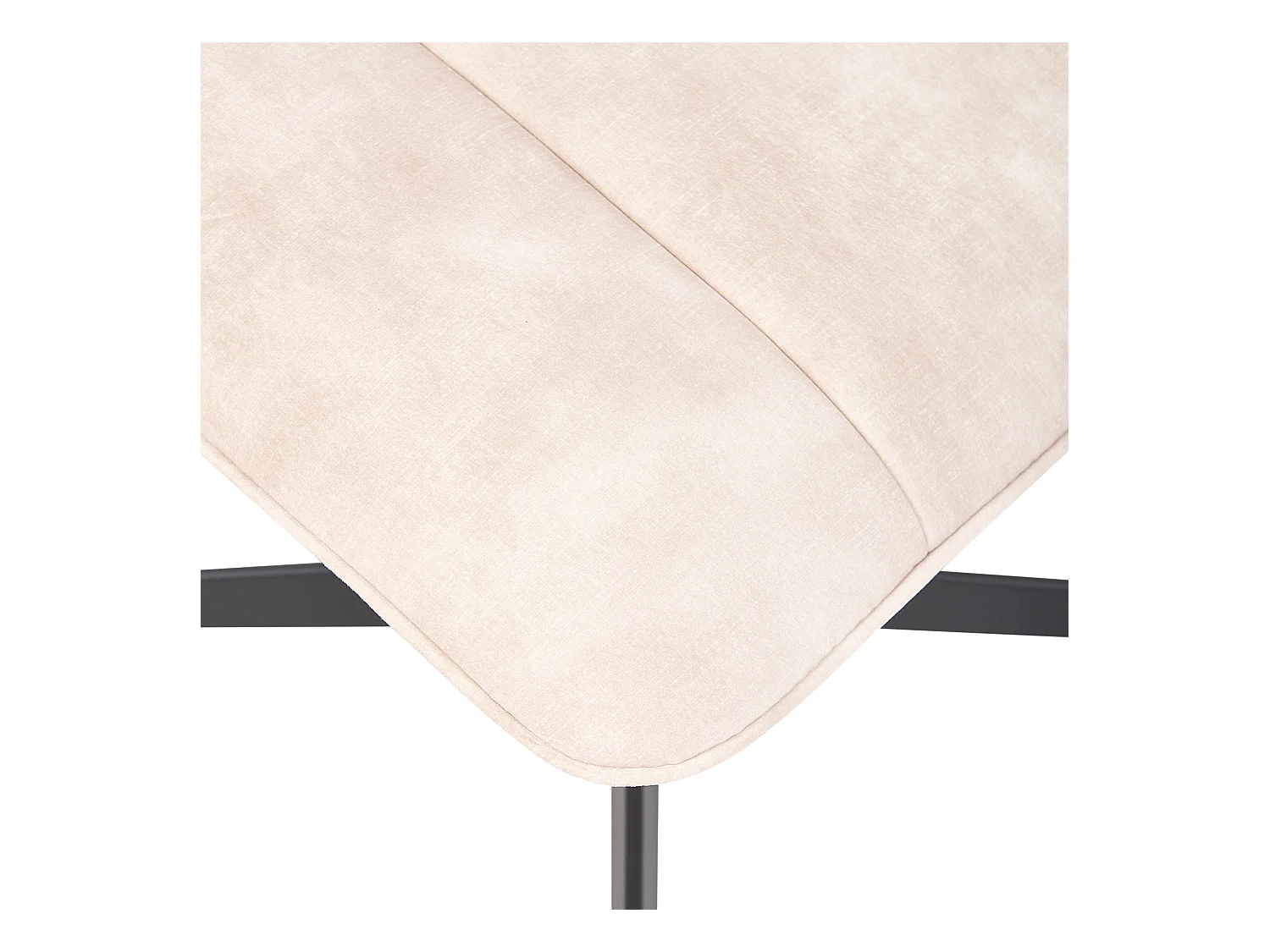 Draaifauteuil LIA met voetenbank Fluweel Beige