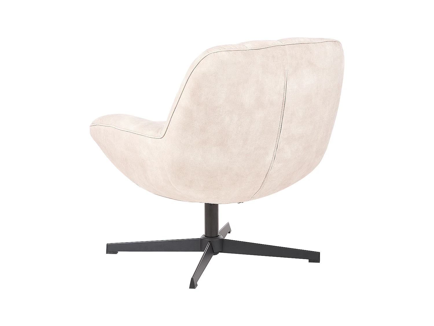 Draaifauteuil LIA met voetenbank Fluweel Beige