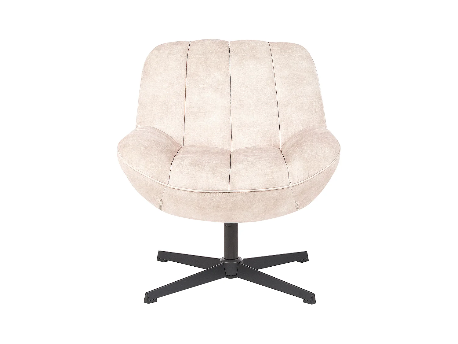 Draaifauteuil LIA met voetenbank Fluweel Beige