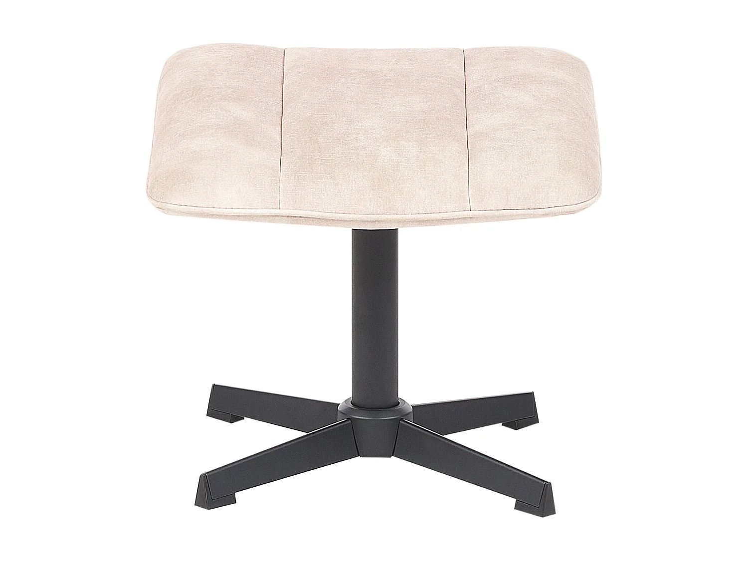 Poltrona girevole LIA con poggiapiedi Velluto Beige