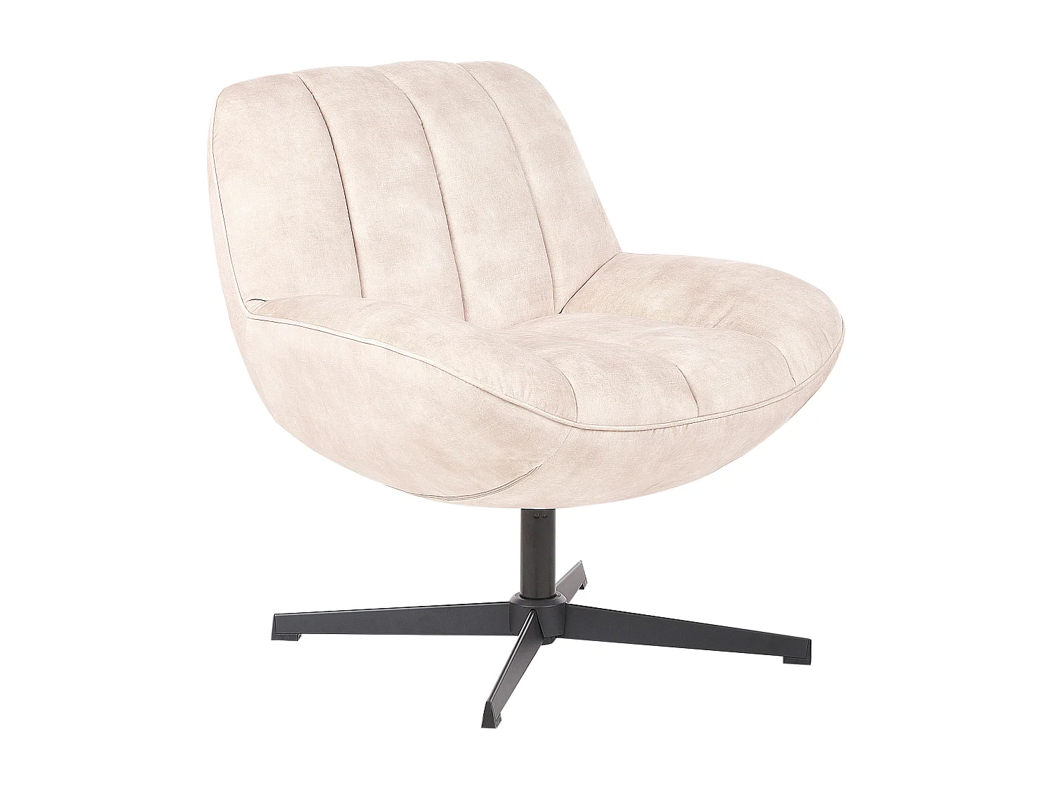 Fauteuil pivotant LIA Velours Beige