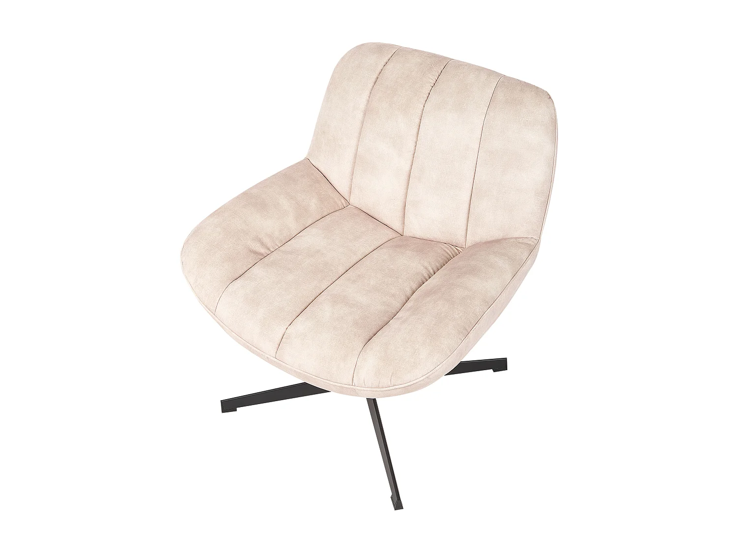 Fauteuil pivotant LIA Velours Beige