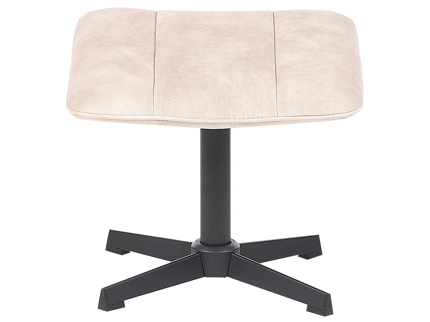 Swivel Armchair LIA with Footstool Velvet Beige