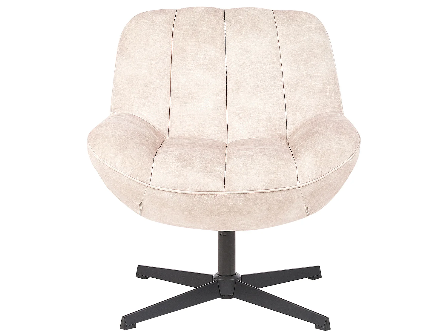 Drehsessel LIA mit Fussstütze Samtstoff Beige