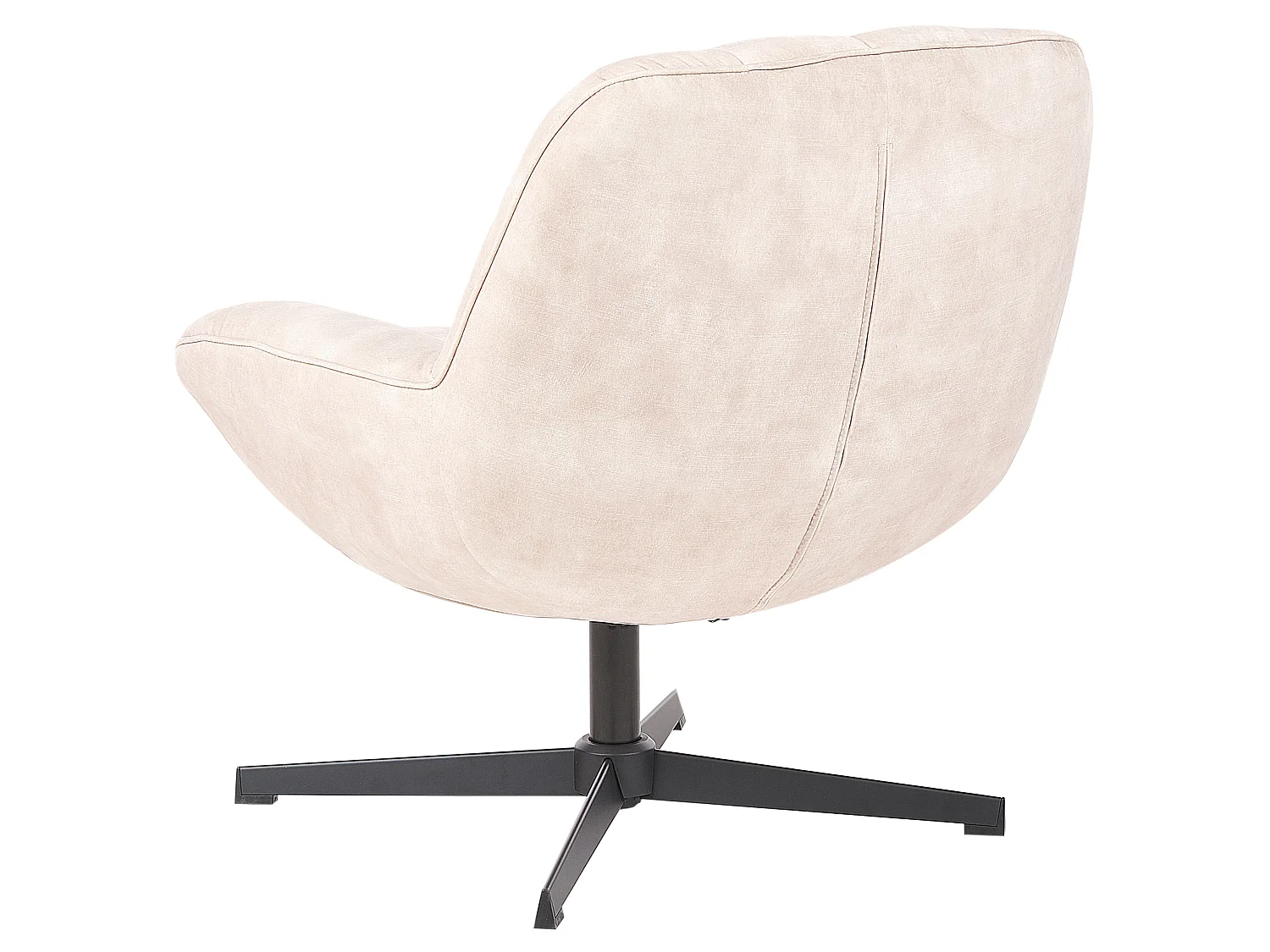 Drehsessel LIA mit Fussstütze Samtstoff Beige