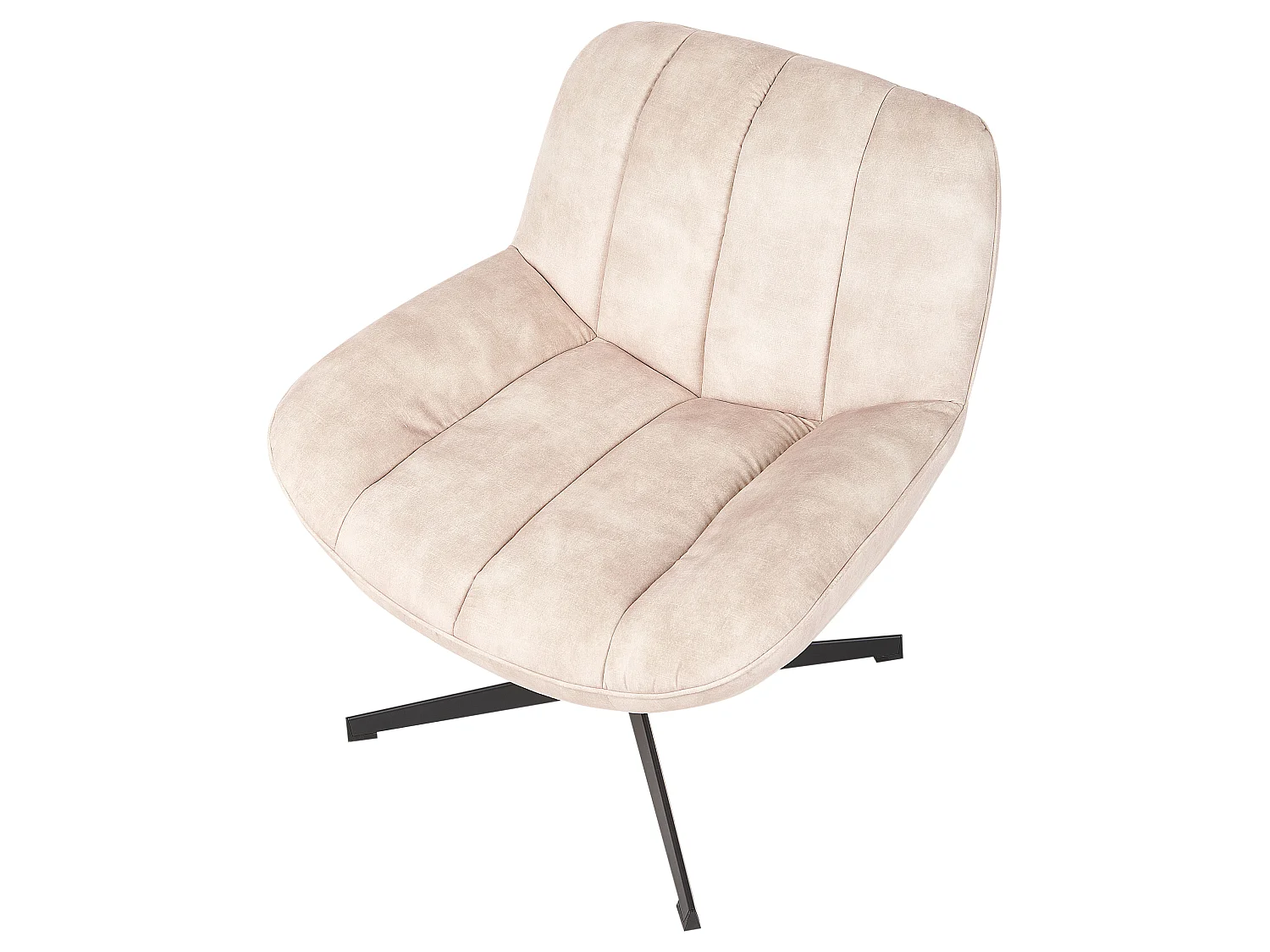 Drehsessel LIA mit Fussstütze Samtstoff Beige