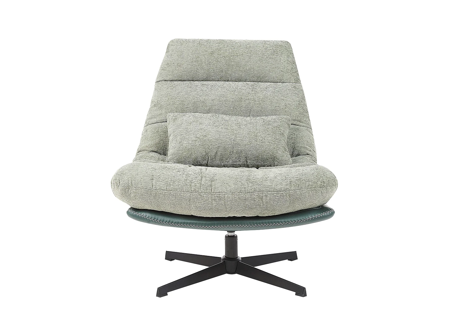 Draaifauteuil TOVIK met voetenbank Stof Lichtgroen