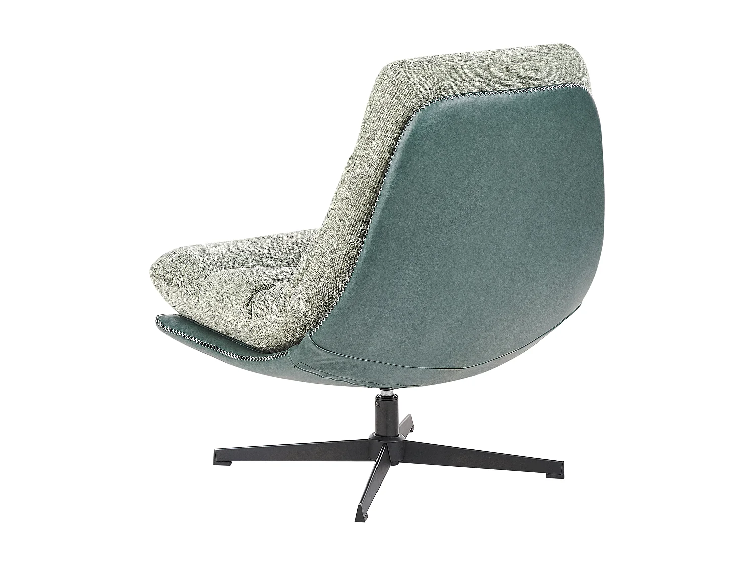 Draaifauteuil TOVIK met voetenbank Stof Lichtgroen