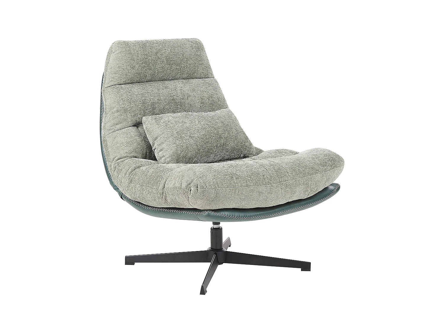 Fauteuil pivotant TOVIK Tissu chenille Vert clair