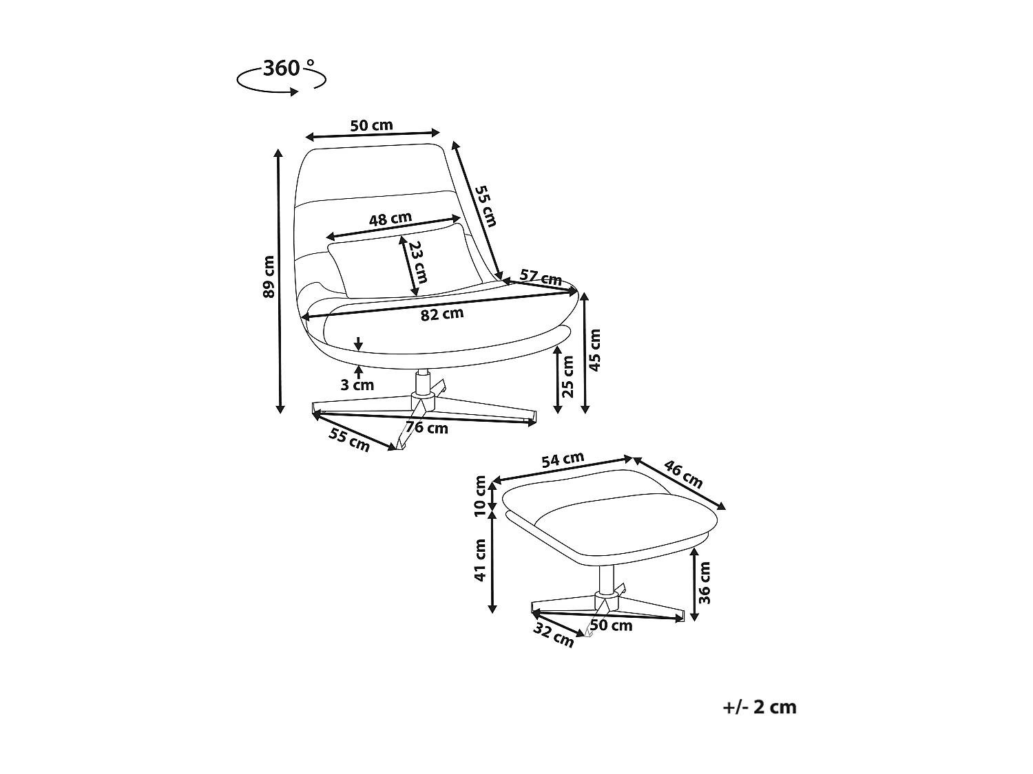 Fauteuil pivotant TOVIK Tissu chenille Vert clair