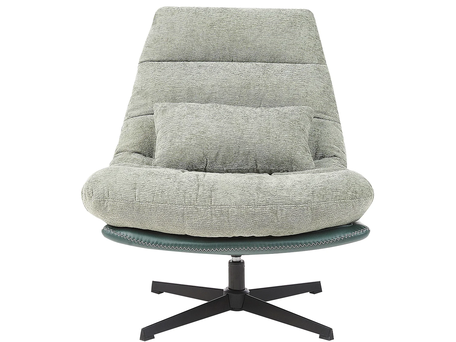 Swivel Armchair TOVIK with Footstool Chenille Light Green