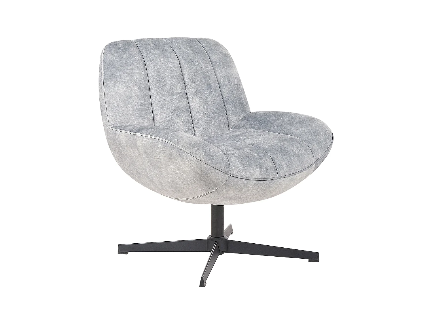Fauteuil pivotant LIA Velours Gris clair