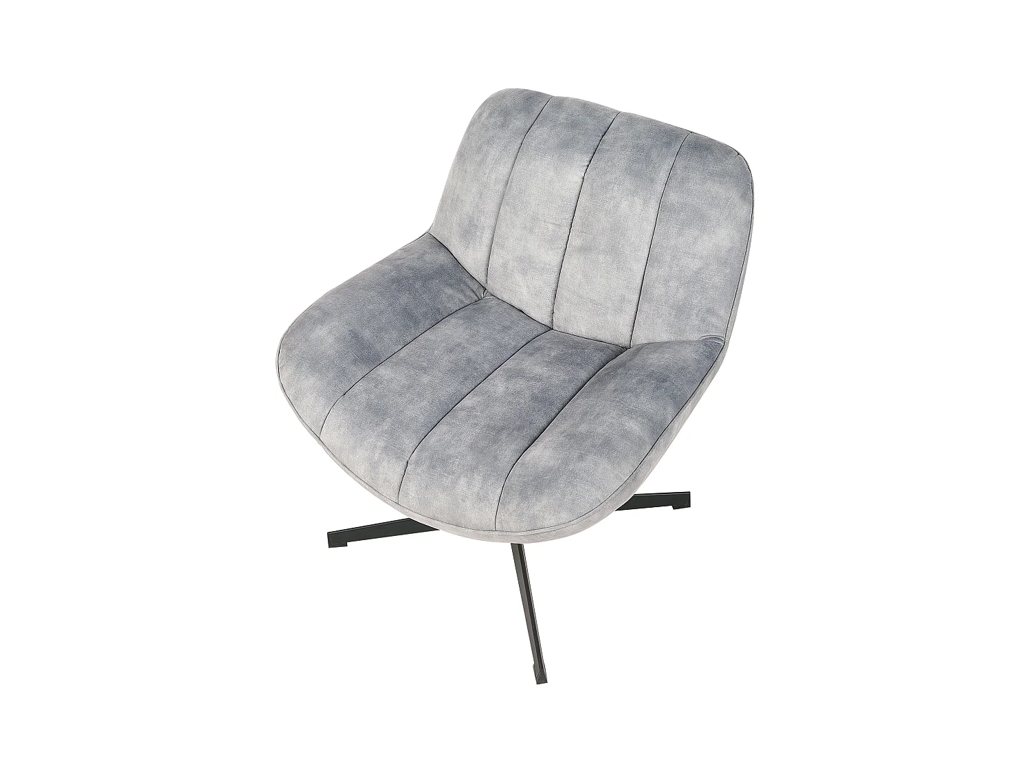 Fauteuil pivotant LIA Velours Gris clair