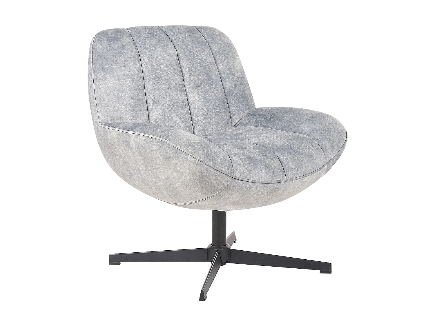 Fauteuil pivotant LIA Velours Gris clair