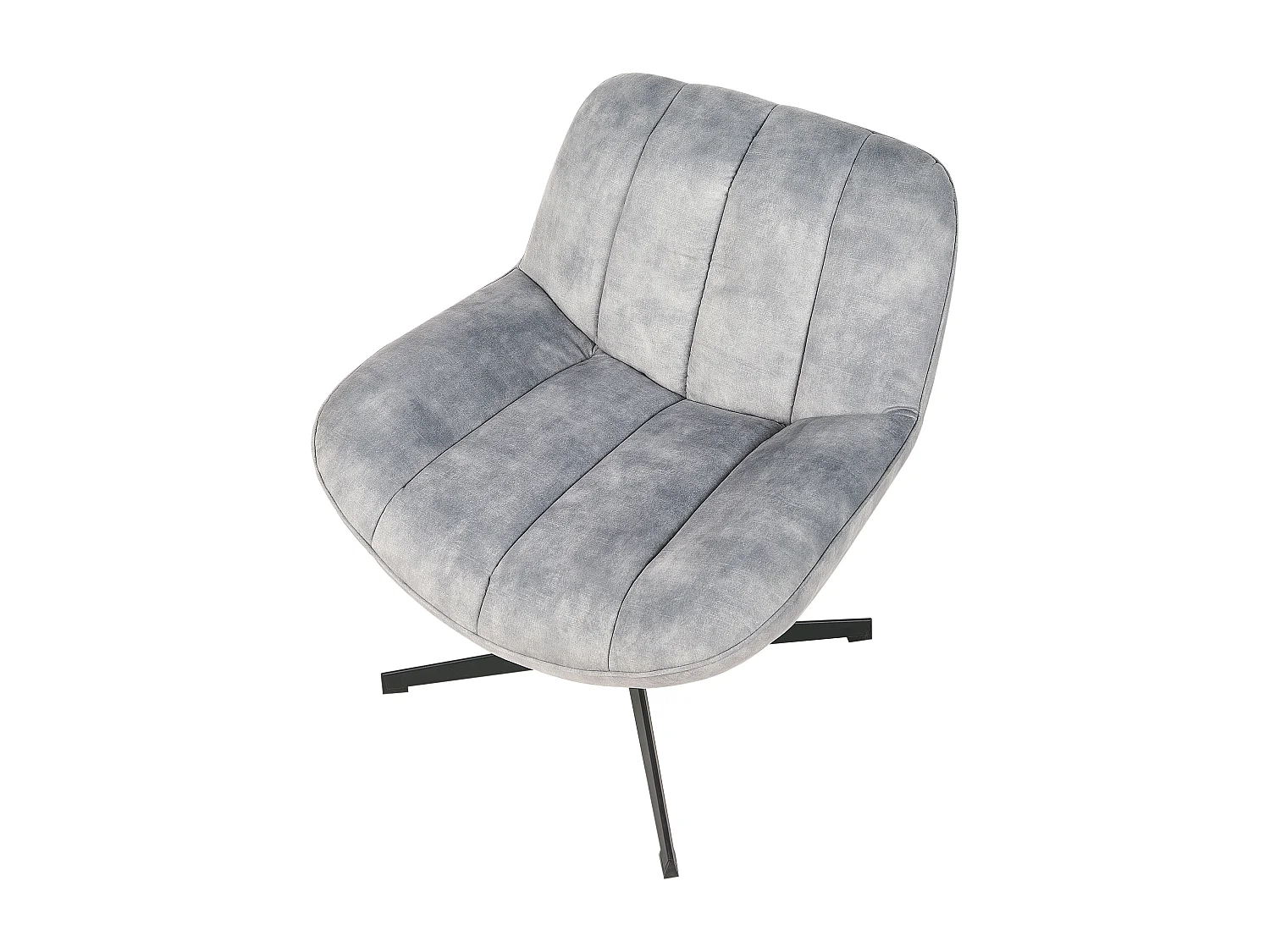 Fauteuil pivotant LIA Velours Gris clair
