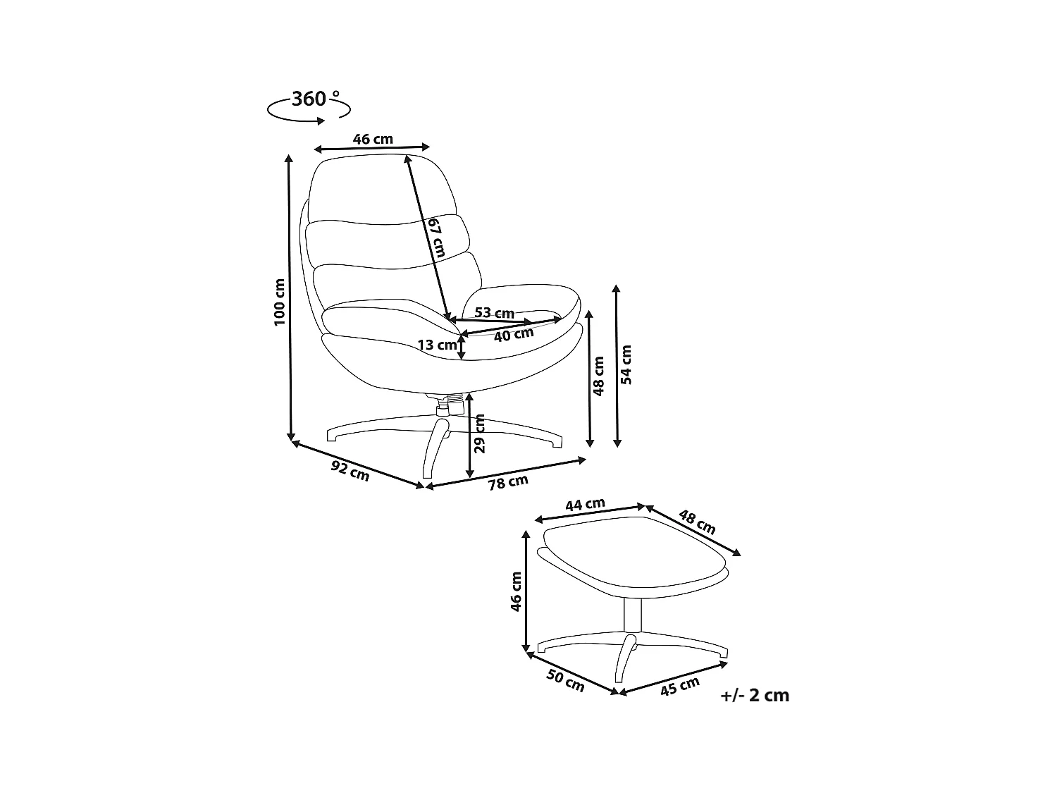 Fauteuil pivotant EIDE Velours Beige sable