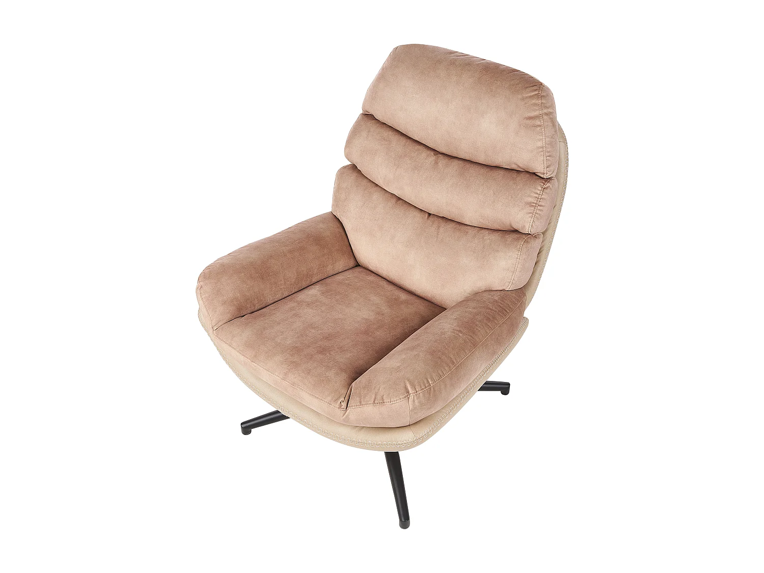 Fauteuil pivotant EIDE Velours Beige sable