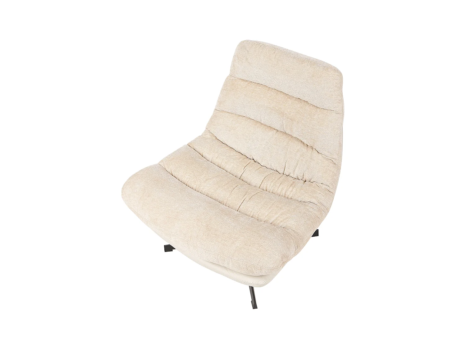 Fauteuil pivotant TOVIK Tissu chenille Beige clair