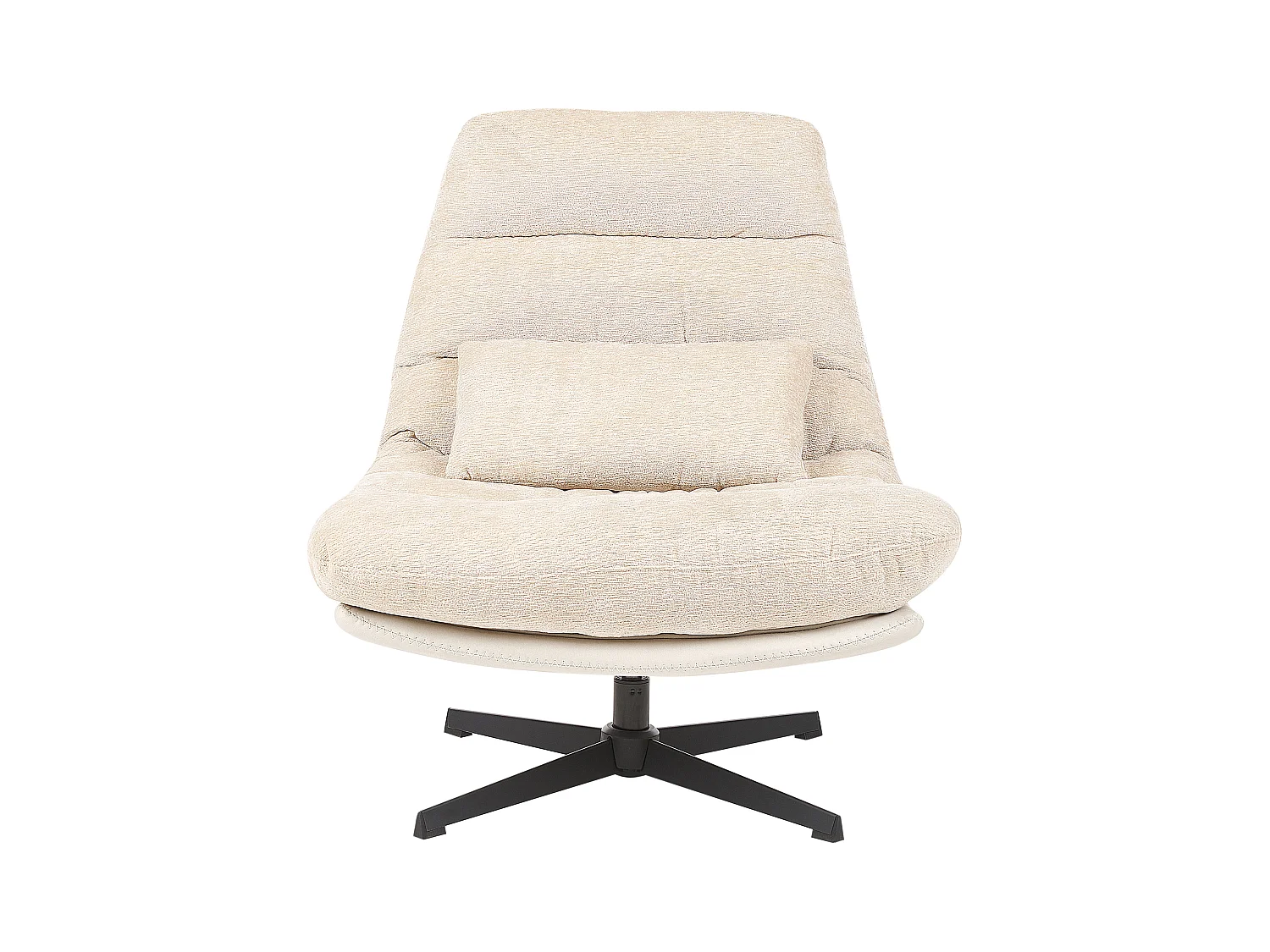 Draaifauteuil TOVIK met voetenbank Stof Lichtbeige