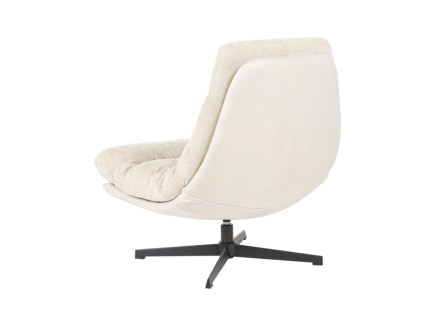 Draaifauteuil TOVIK met voetenbank Stof Lichtbeige