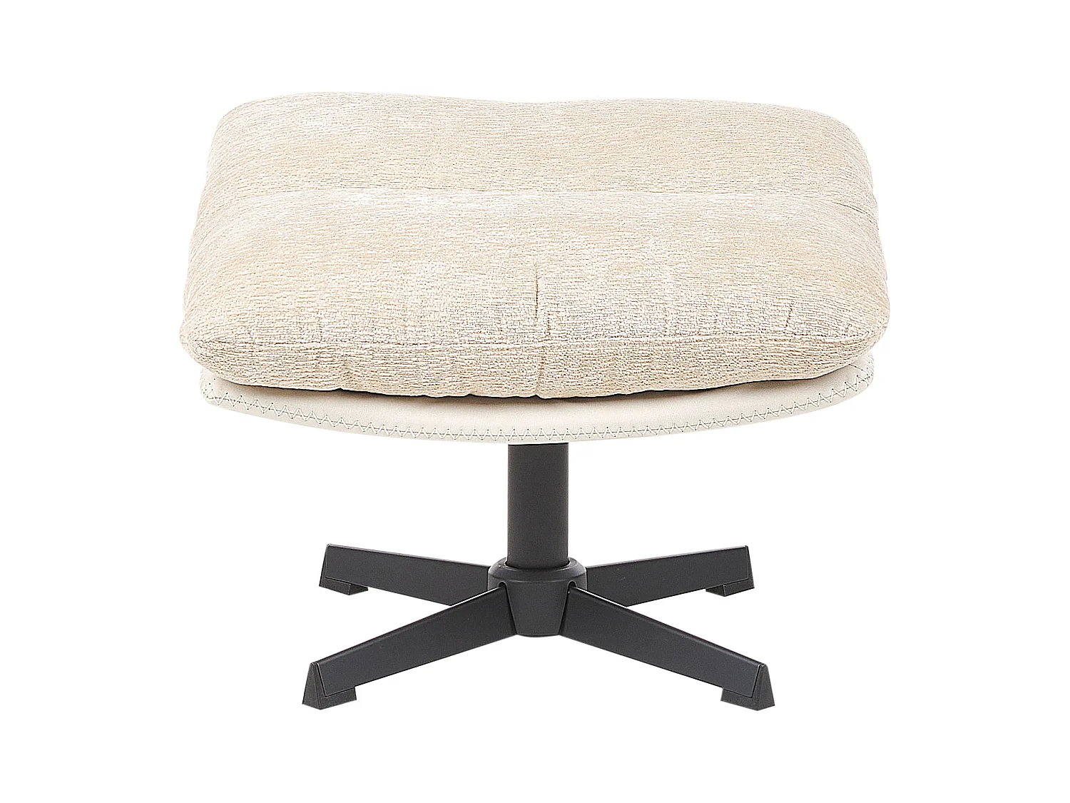 Draaifauteuil TOVIK met voetenbank Stof Lichtbeige