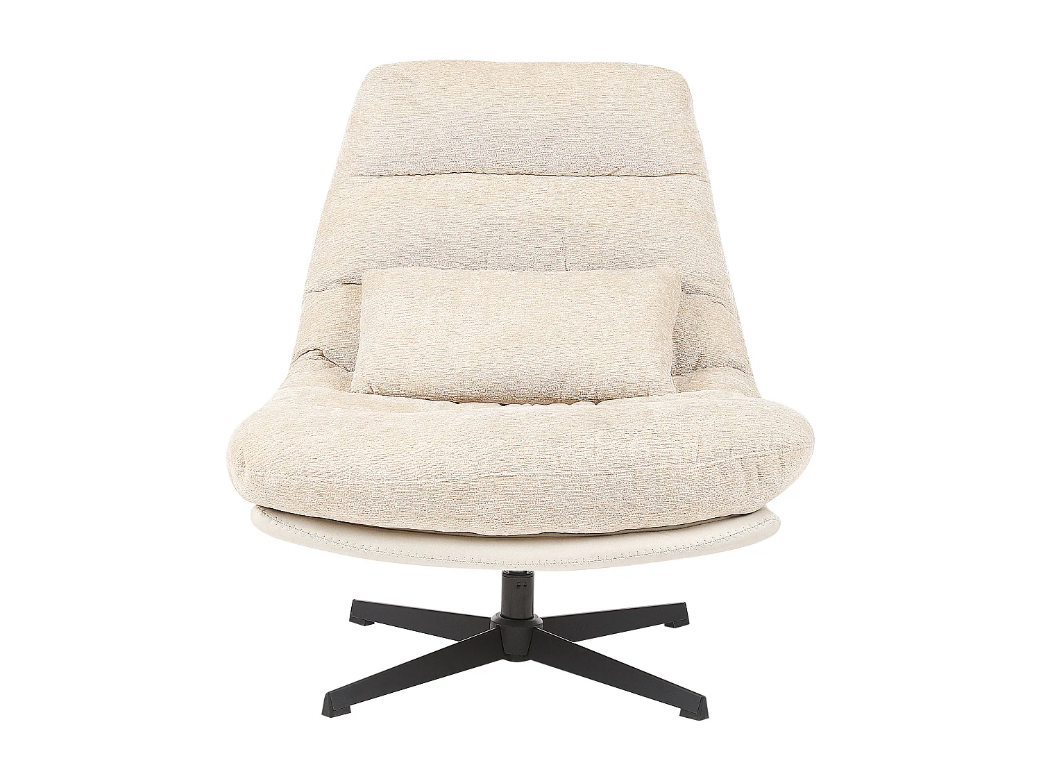 Fauteuil pivotant TOVIK Tissu chenille Beige clair