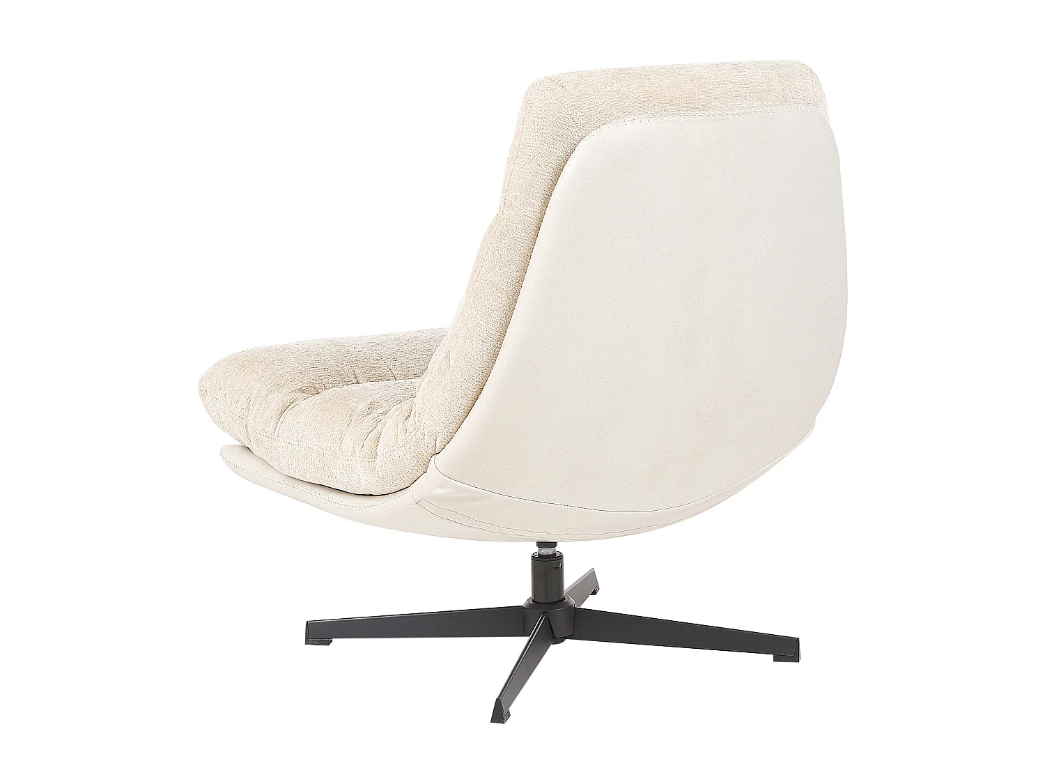 Fauteuil pivotant TOVIK Tissu chenille Beige clair