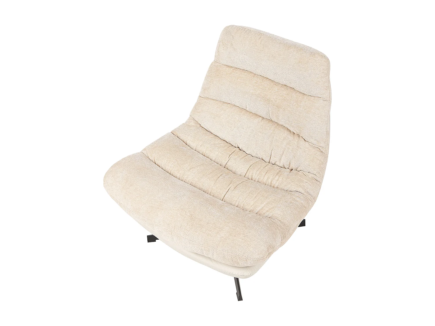 Fauteuil pivotant TOVIK Tissu chenille Beige clair