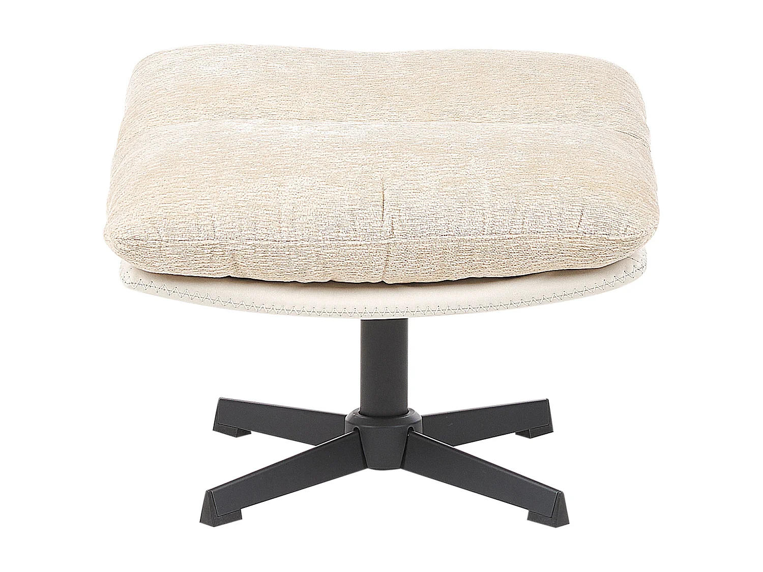 Fauteuil pivotant TOVIK Tissu chenille Beige clair