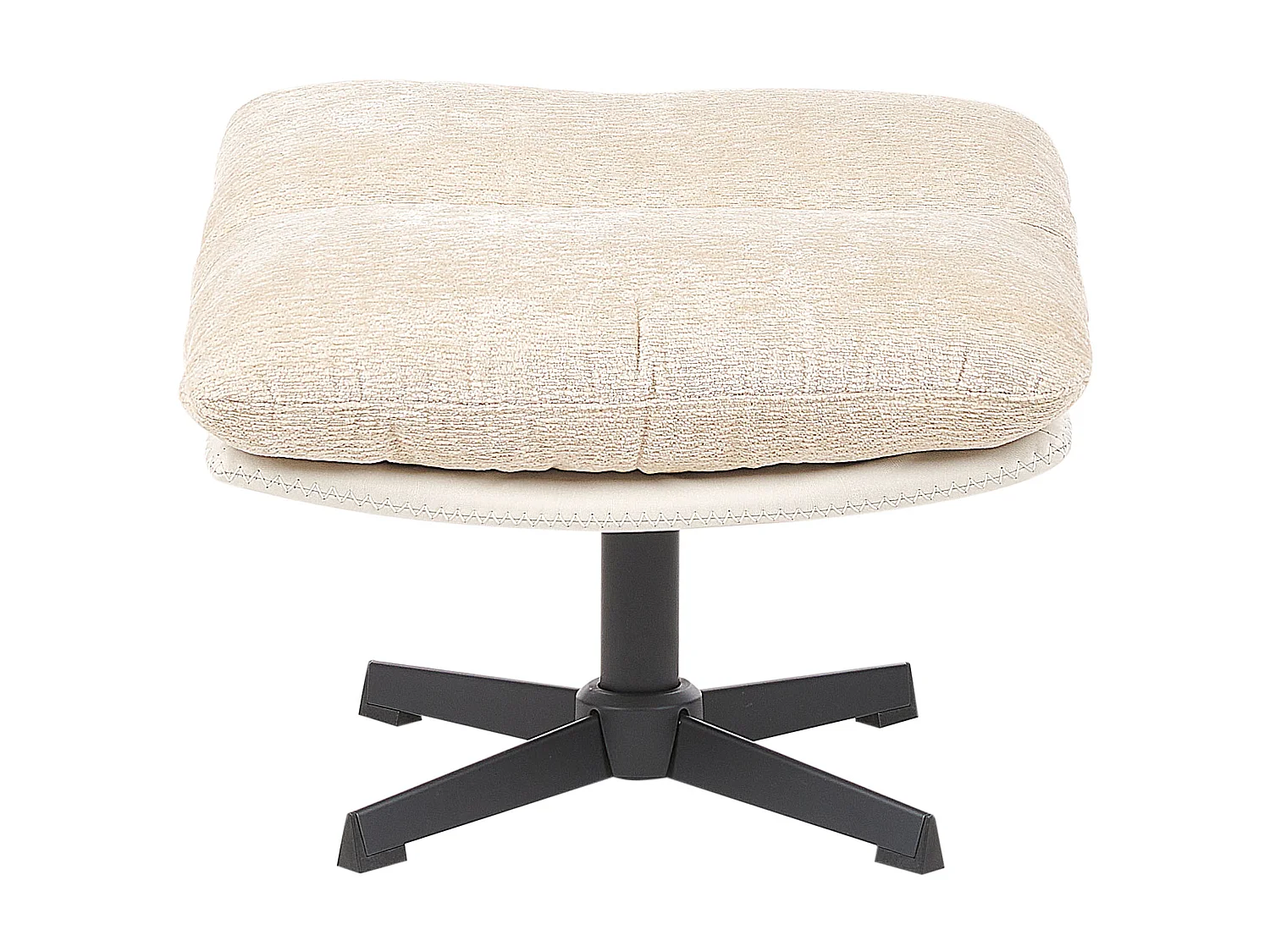Drehsessel TOVIK mit Fussstütze Stoff Hellbeige