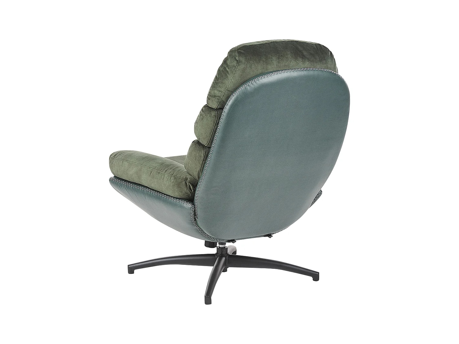 Drehsessel EIDE mit Fussstütze Samtstoff Dunkelgrün
