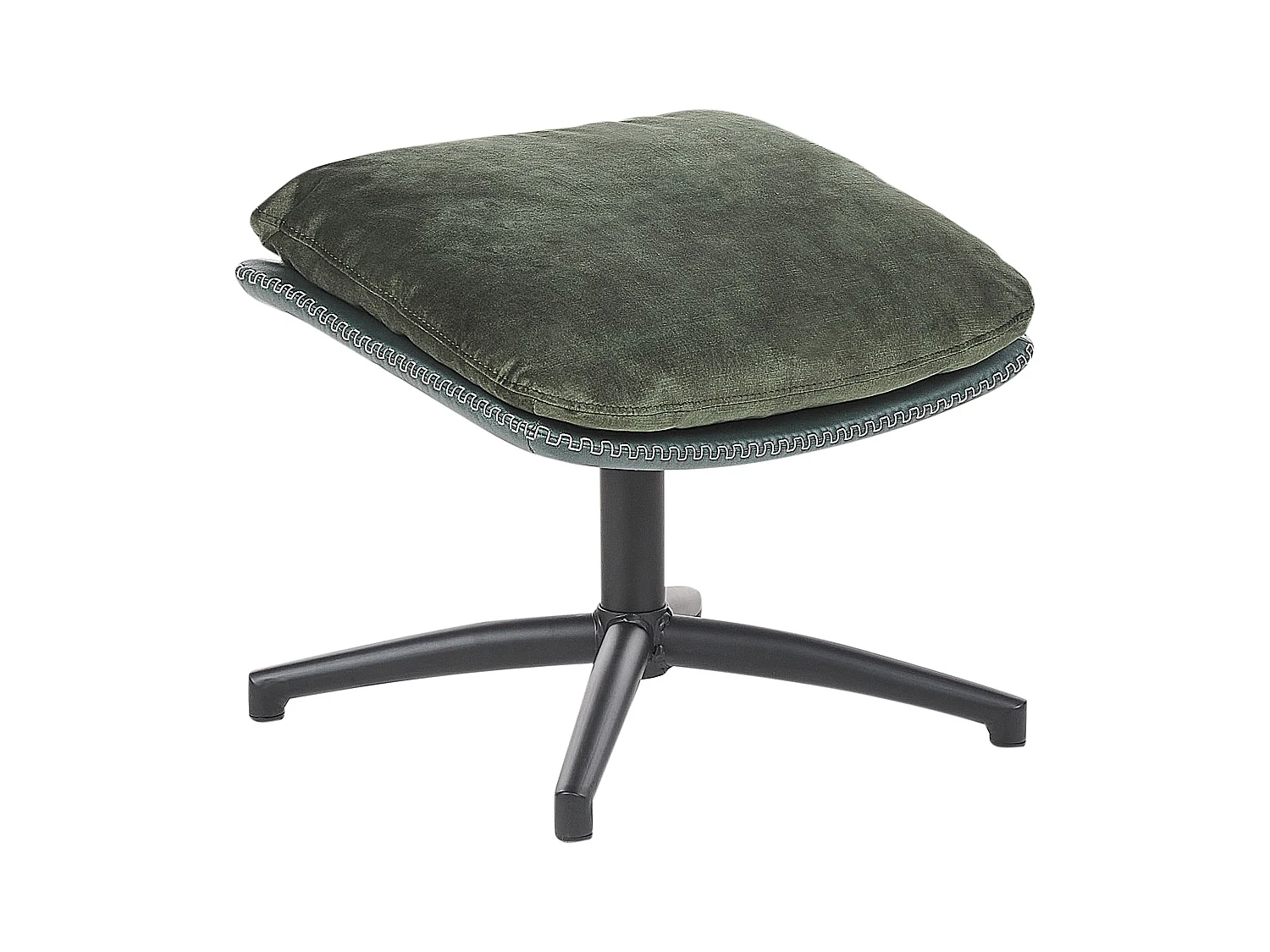 Drehsessel EIDE mit Fussstütze Samtstoff Dunkelgrün