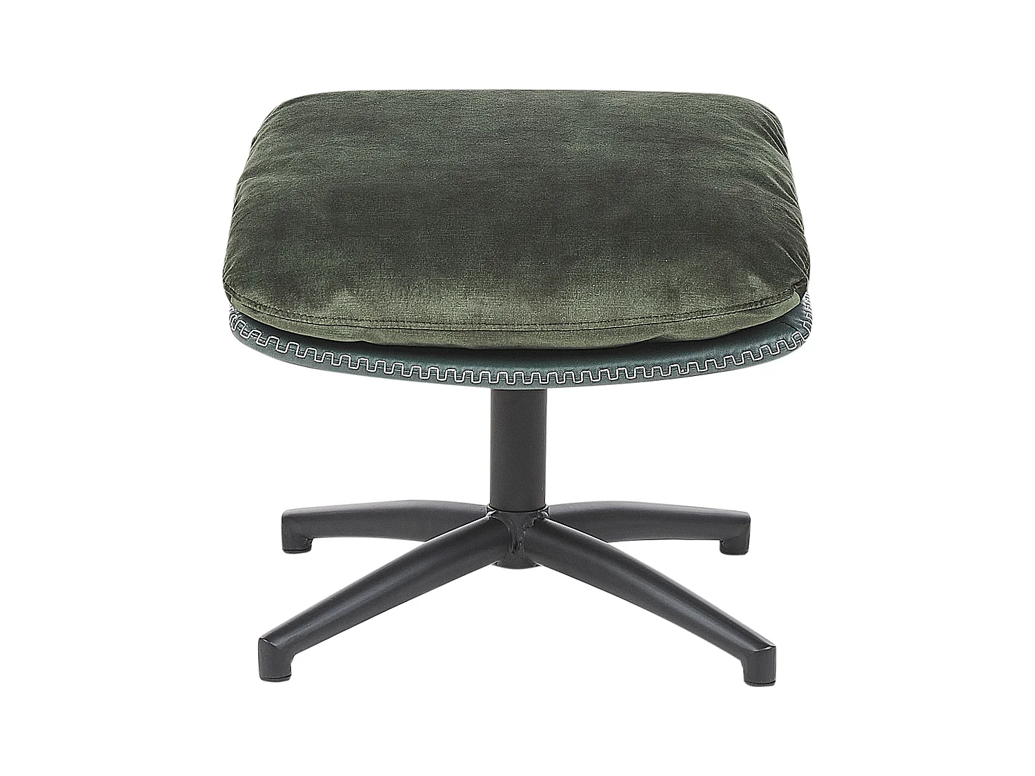 Drehsessel EIDE mit Fussstütze Samtstoff Dunkelgrün