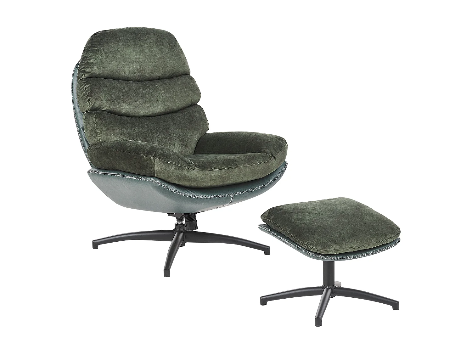 Fauteuil pivotant EIDE Velours Vert foncé
