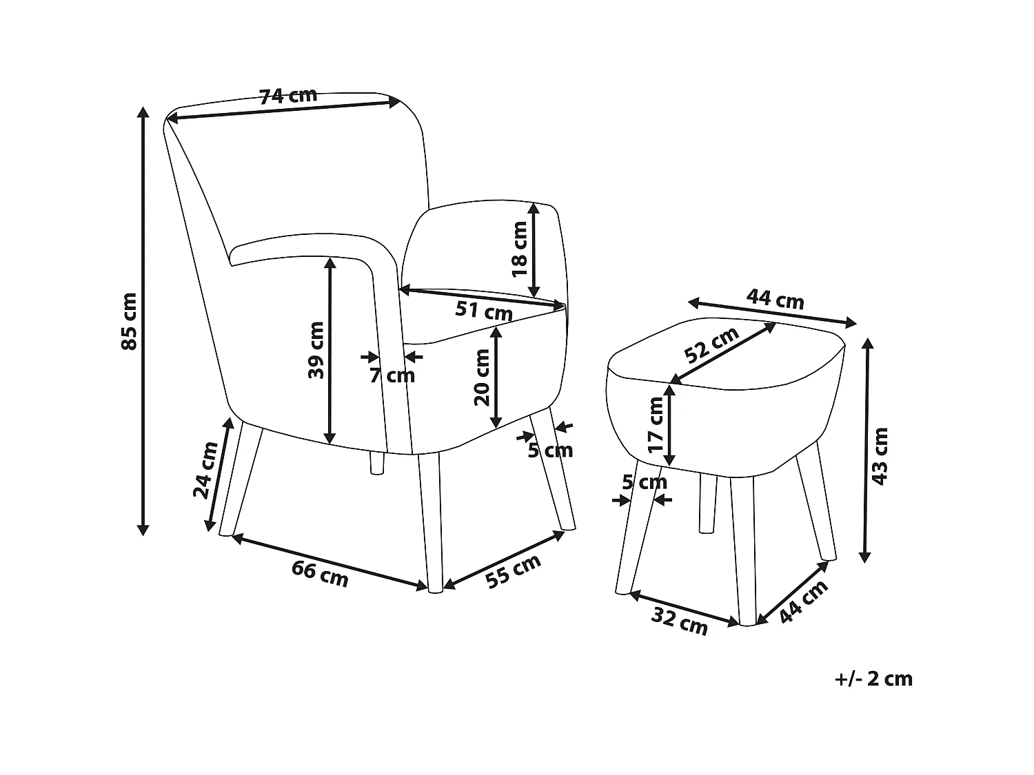 Fauteuil TUMBA Bouclé Blanc