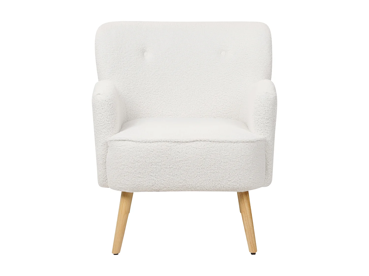 Fauteuil TUMBA Bouclé Blanc