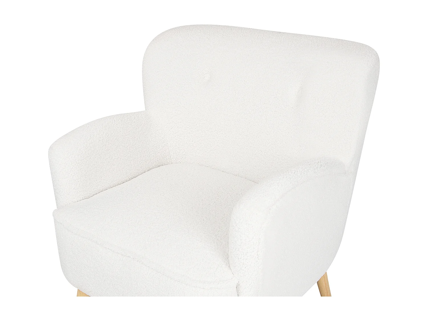 Fauteuil TUMBA Bouclé Blanc