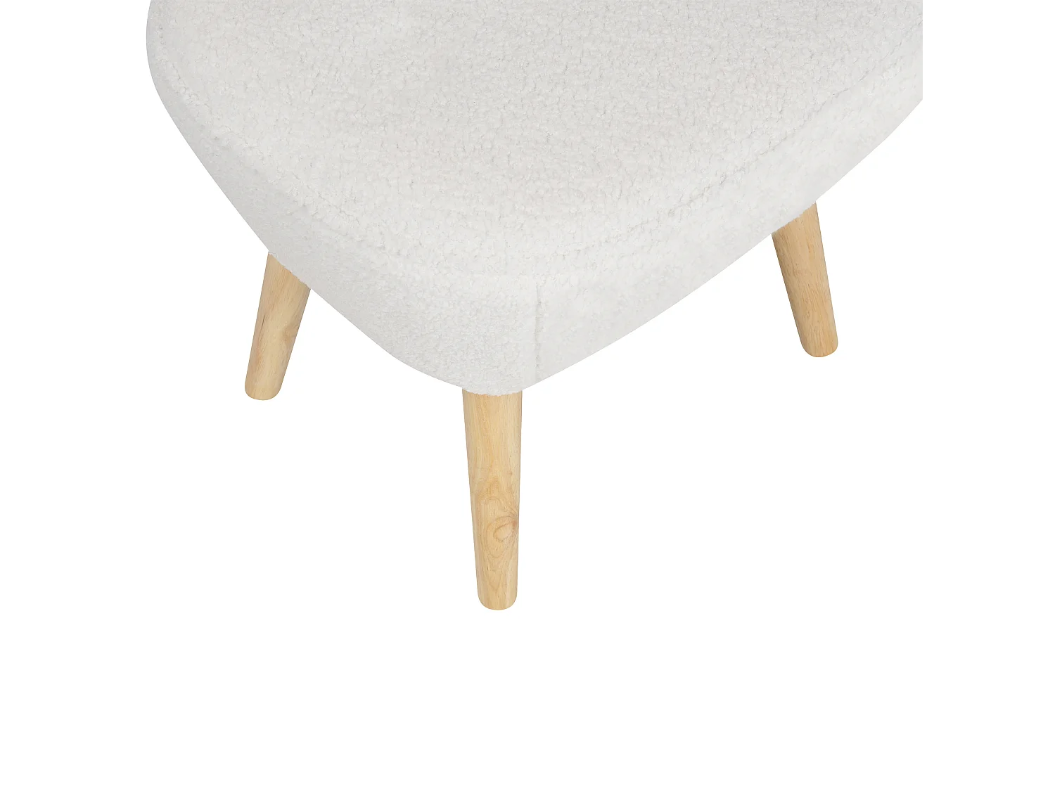 Fauteuil TUMBA Bouclé Blanc