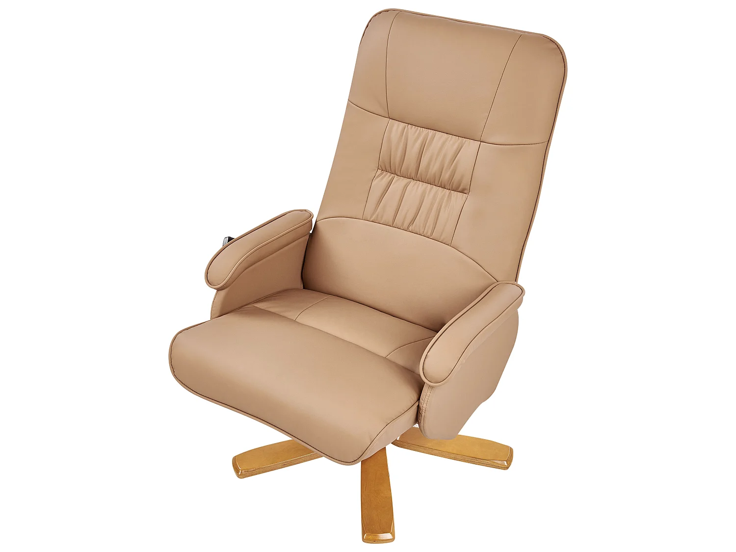 Massage Chair RELAXPRO with Footstool Faux Leather Light Brown