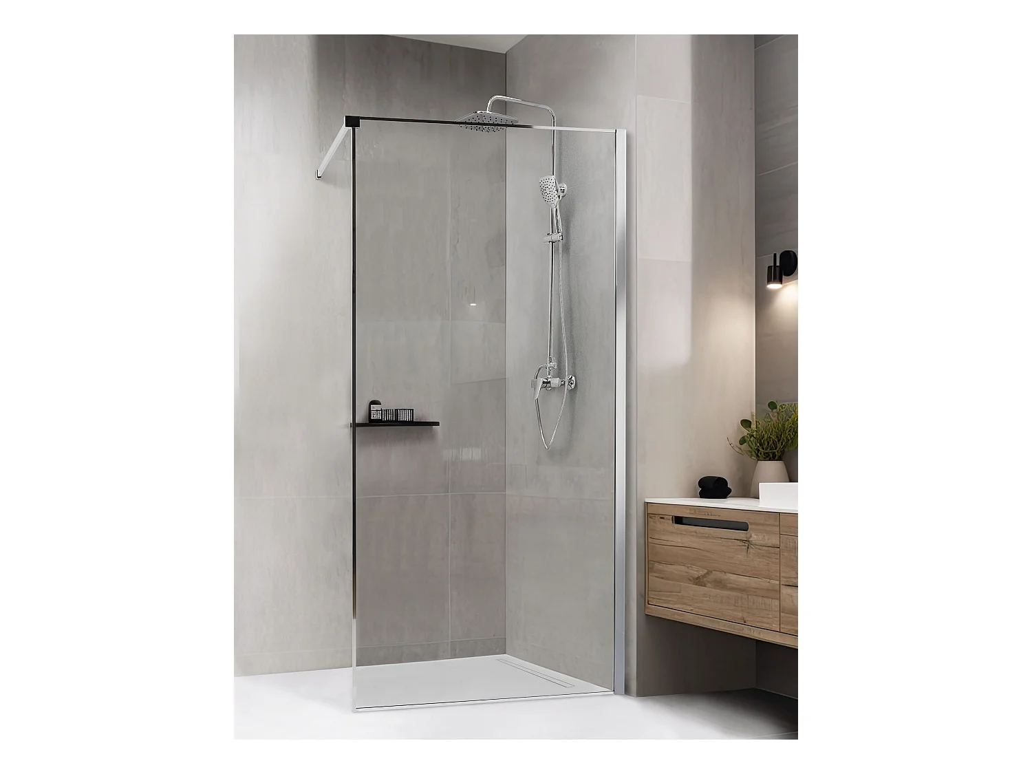 Parois de douche WASPAM 100 x 190 cm Argenté