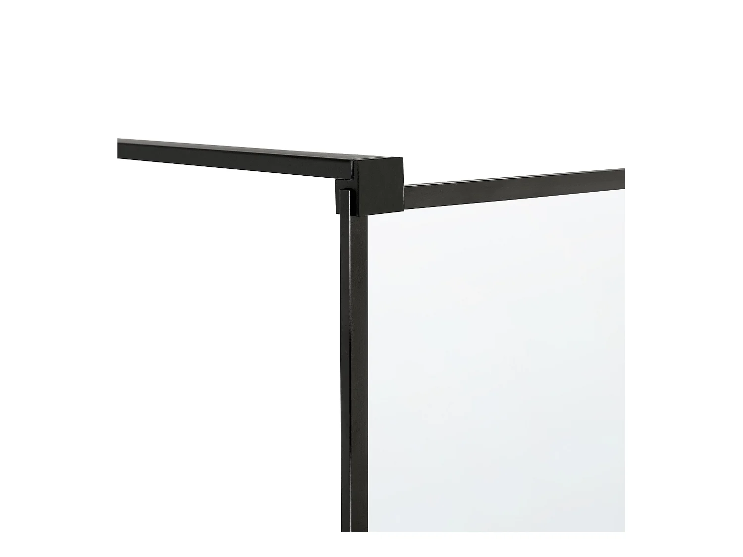 Duschwand ohne Türen aus beständigem Temperglas 80 x 190 cm schwarz Waspam