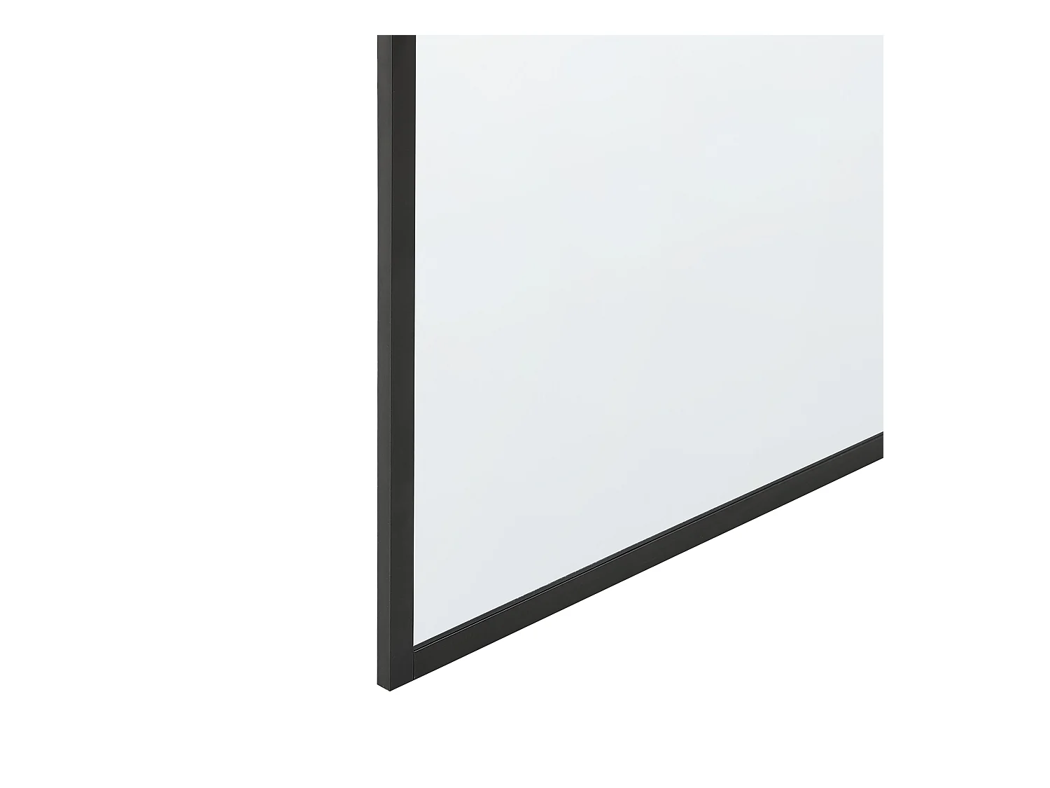 Duschwand ohne Türen aus beständigem Temperglas 80 x 190 cm schwarz Waspam