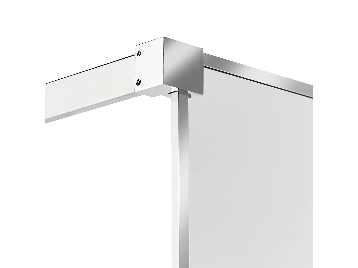 Duschwand ohne Türen aus Sicherheitsglas 80 x 190 cm silber Waspam