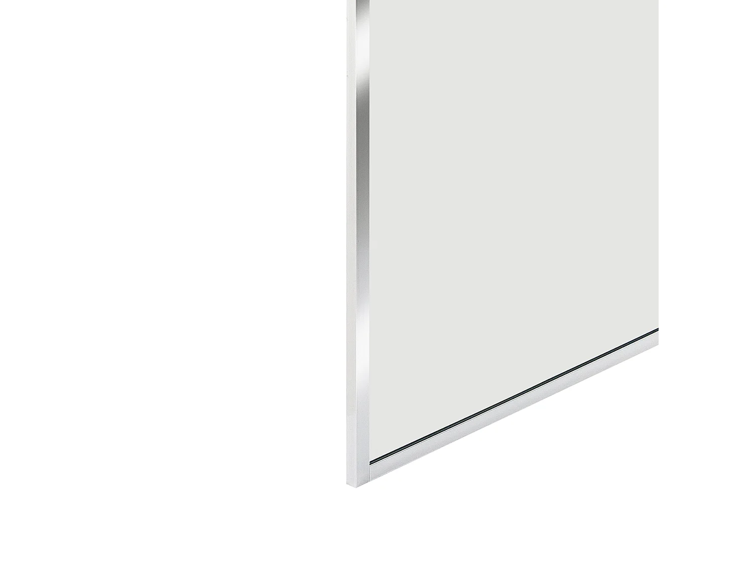 Duschwand ohne Türen aus Sicherheitsglas 80 x 190 cm silber Waspam