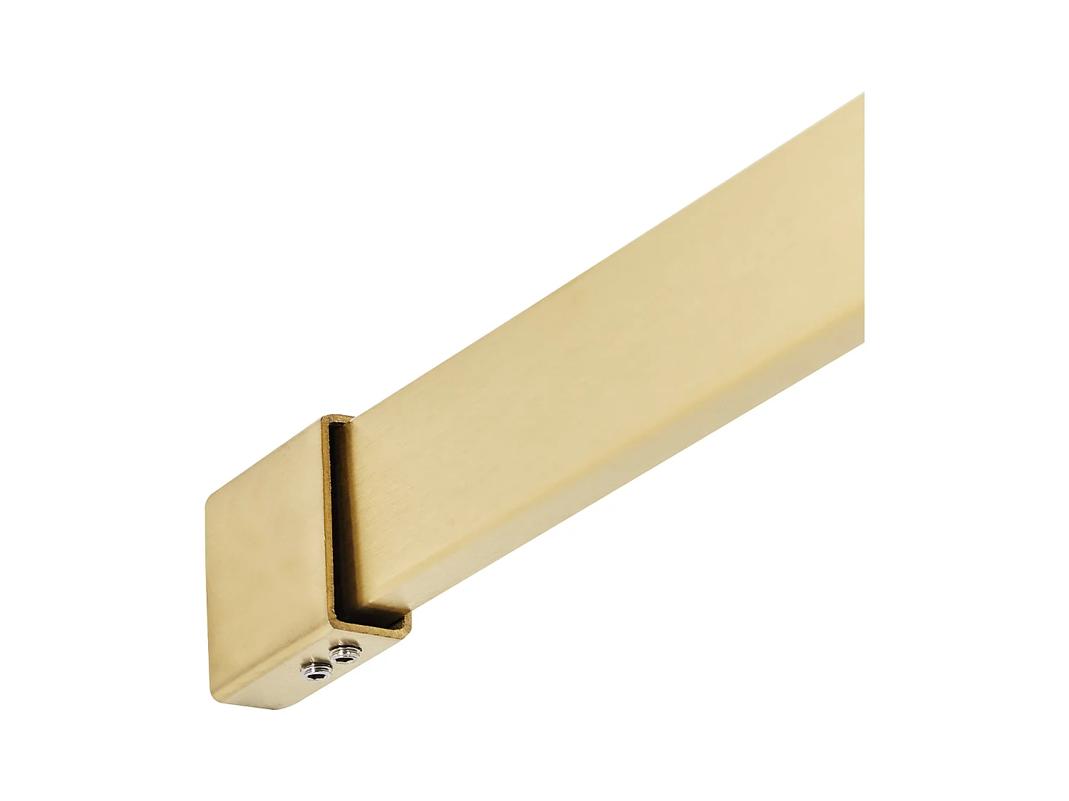 Duschwand ohne Türen aus Sicherheitsglas 100 x 190 cm gold Waspam