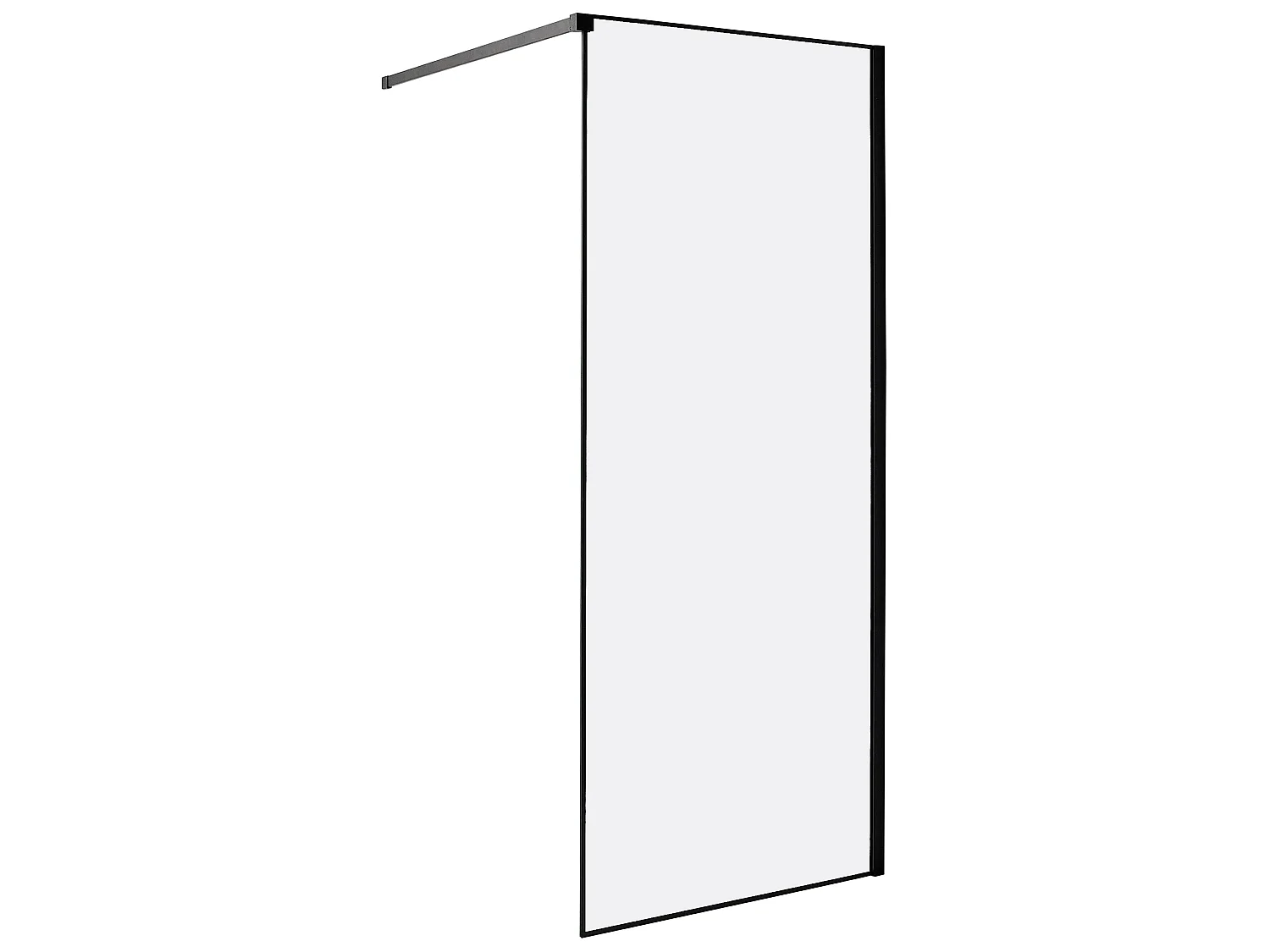 Shower Screen WASPAM 800 x 1900 mm Black