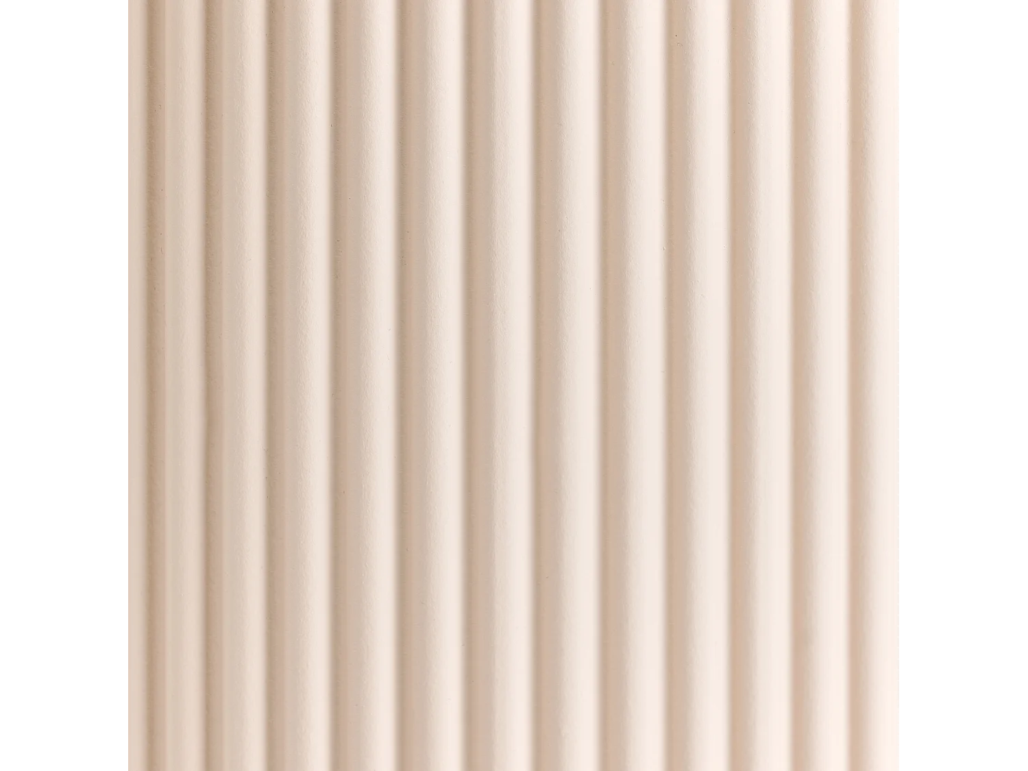 Beistelltisch MDF Platte Modernes geriffeltes Design ø 30 cm cremeweiß Claire